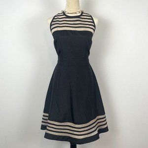 JUST TAYLOR SIZE 10 BLACK LINED DRESS